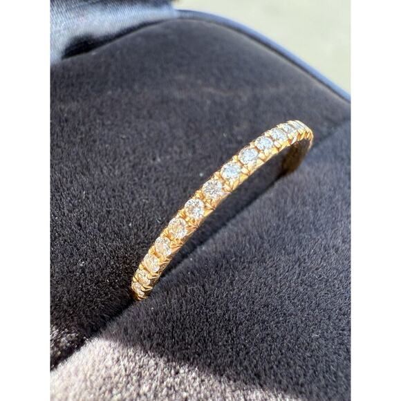 Tiffany & Co. 18k Gold Soleste Metro FULL Eternity Diamond Wedding Band Ring 4